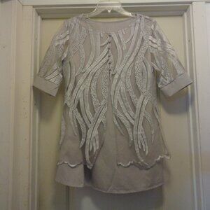 SILVER LADY FOX Designs Textures Dressy Top M